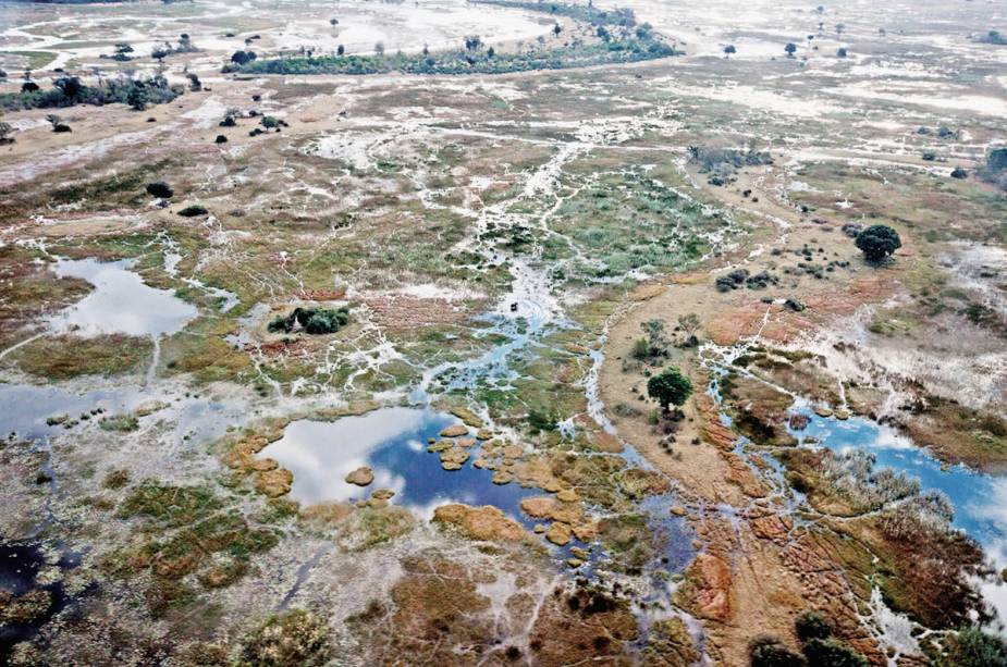 Delta do Okavango durante a estação seca