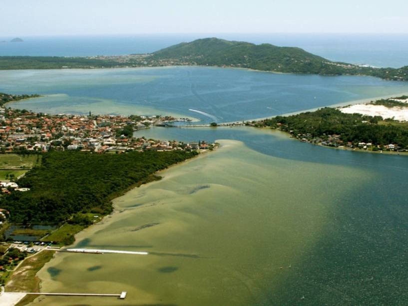 Vista aérea da Lagoa da Conceição
