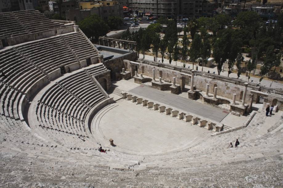 O Teatro Romano de Amã remonta ao século 2 dC e abrigava cerca de 6.000 pessoas