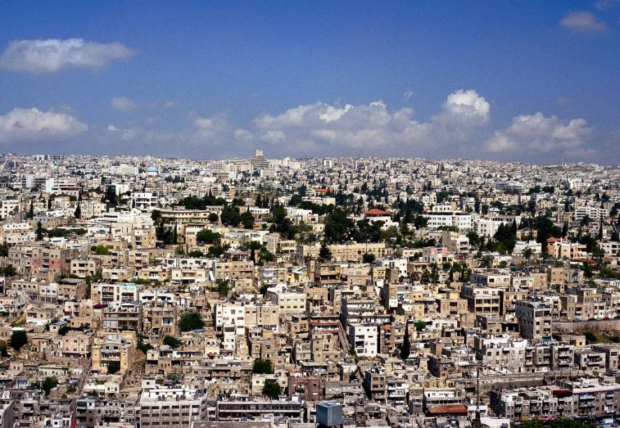 Vista geral de Amã, capital da Jordânia