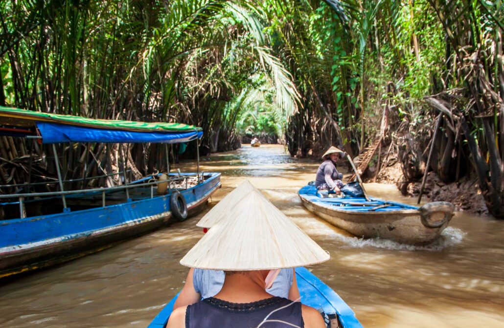 O ponto mais típico para visitar o Delta do Mekong